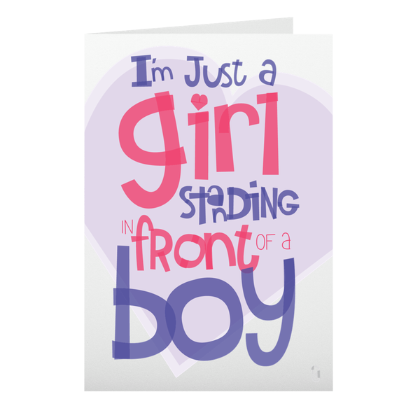 I'm Just A Girl, Standing In Front Of A Boy... Asking Him To Refill Her Coffee — 3.5" x 5" Cards and Envelopes
