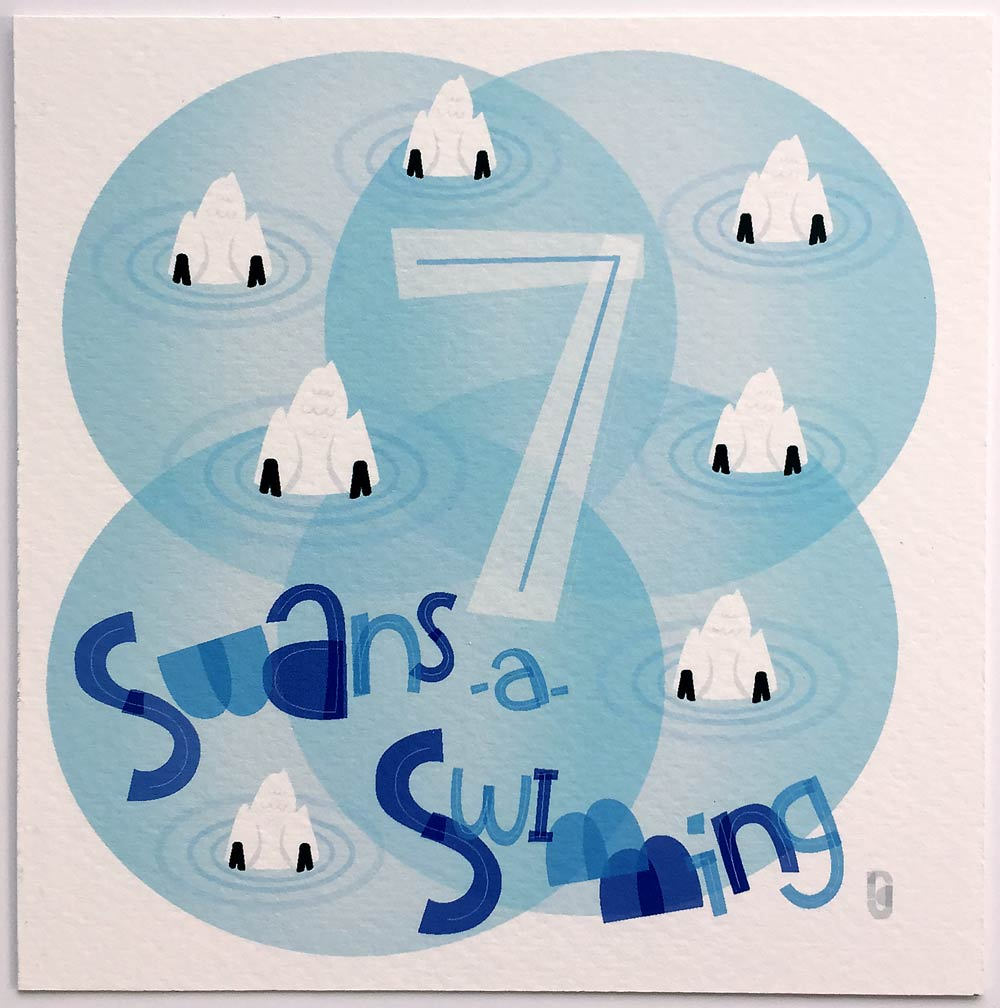 Seven Swans A-Swimming — Art Print