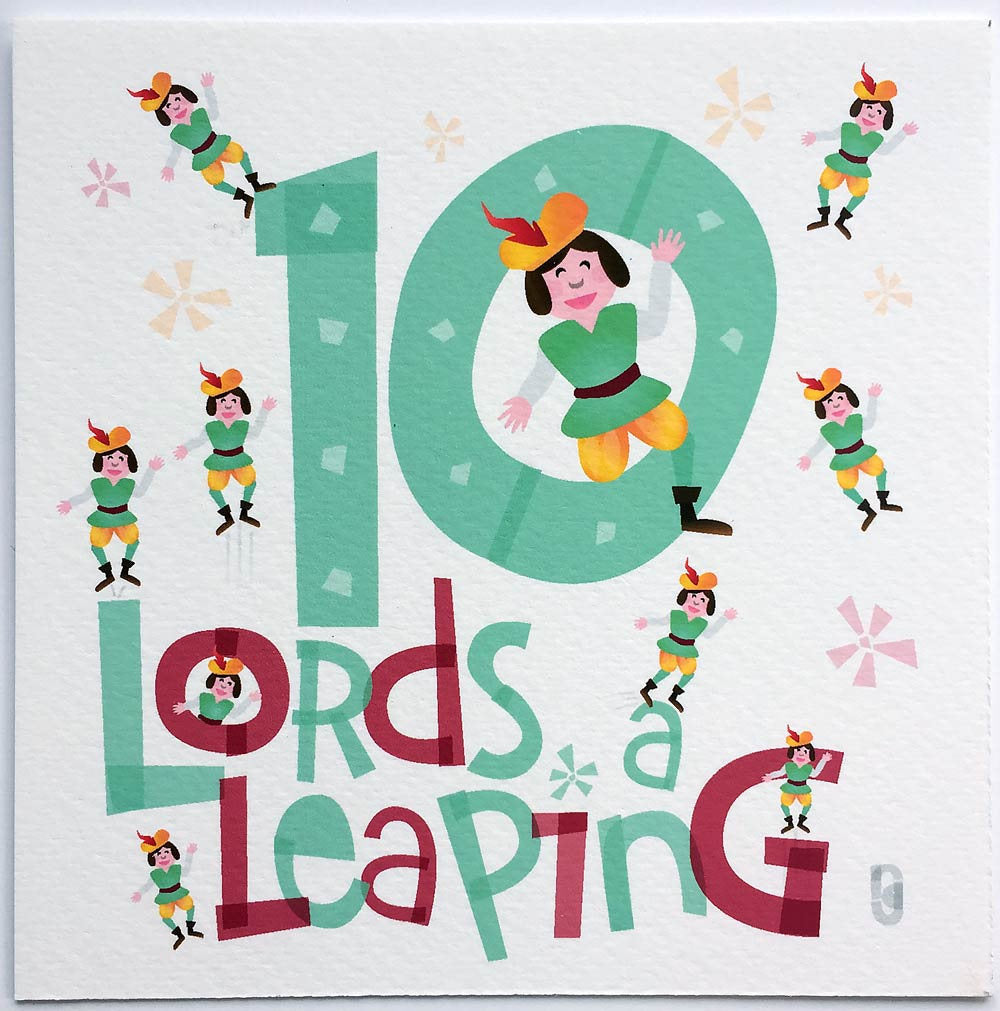 Ten Lords Leaping — Art Print