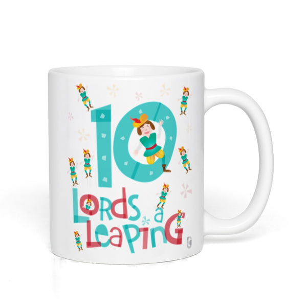 Ten Lords A-Leaping (The 12 Days of Christmas series) — Coffee Mug