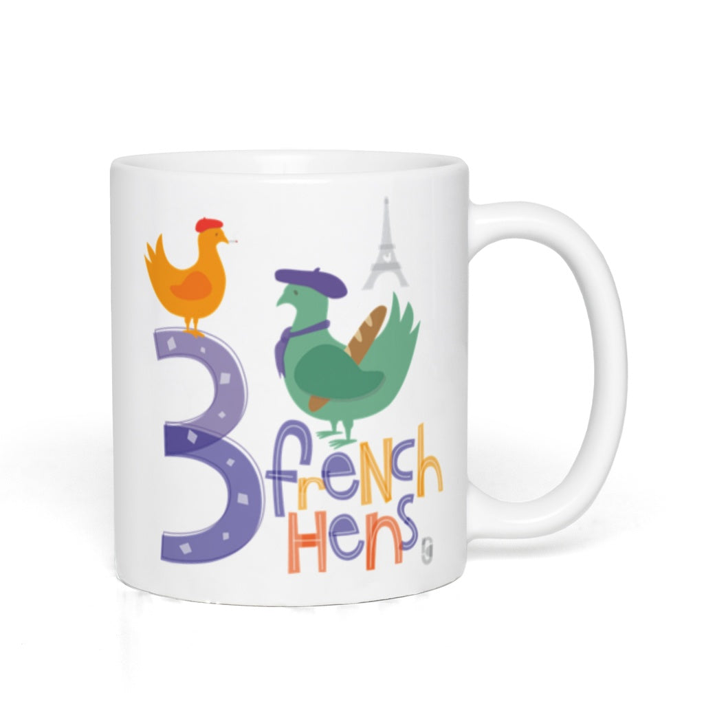 Three French Hens (The 12 Days of Christmas series) — Coffee Mug