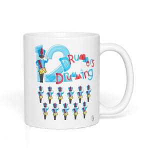 Twelve Drummers Drumming (The 12 Days of Christmas series) — Coffee Mug