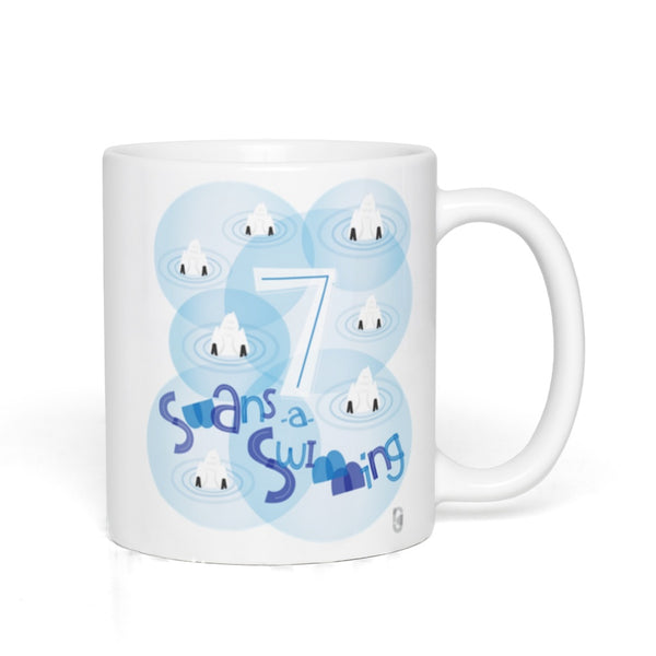 Seven Swans A-Swimming (The 12 Days of Christmas series) — Coffee Mug